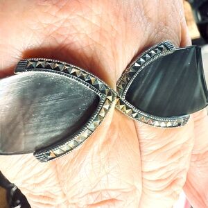 Alexis Bittar cuff. Lucite with marcasites